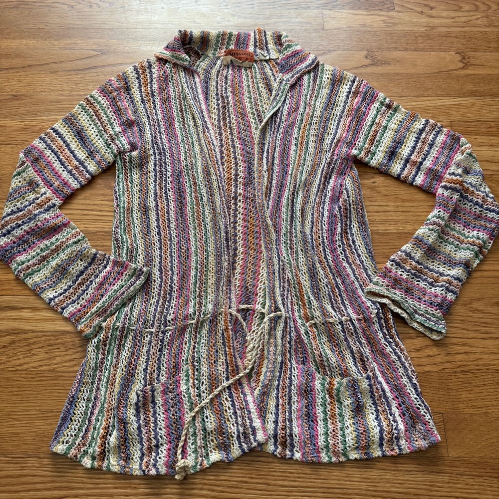 Vintage 70’s Missoni knit coverup cardigan 44